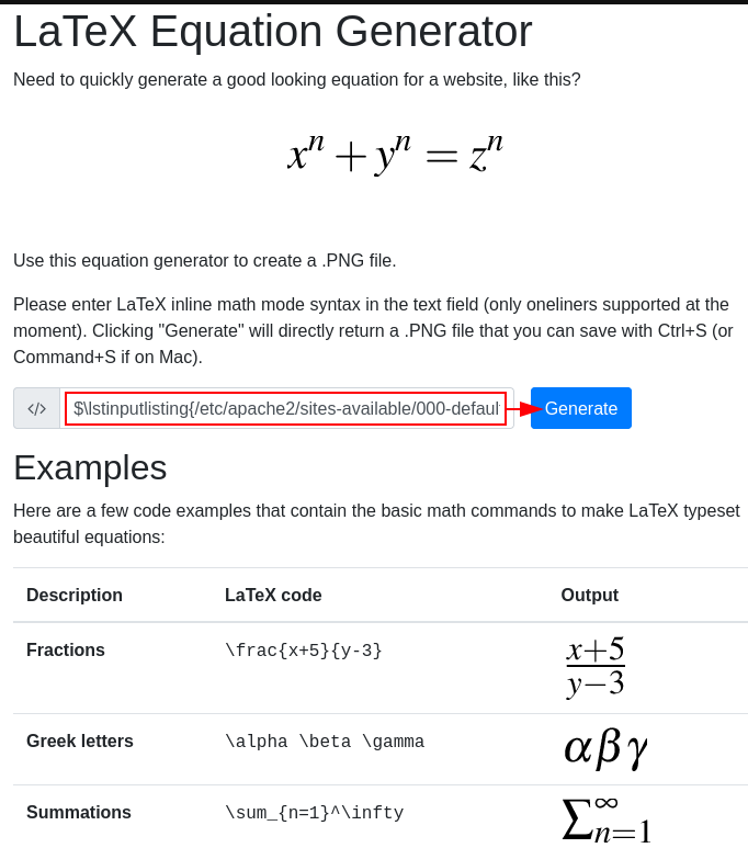 Comando para obtener lectura del archivo de configuración.